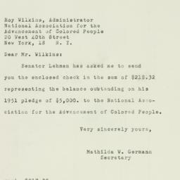 Letter: 1951 August 10