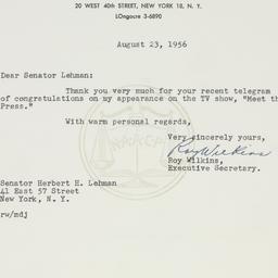 Letter: 1956 August 23