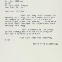 Letter: 1955 February 8