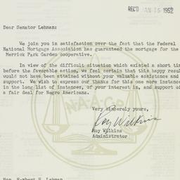Letter: 1952 January 14
