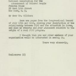 Letter: 1950 July 14