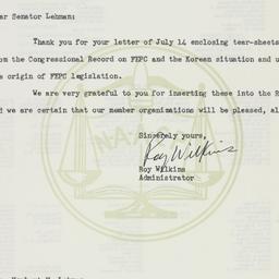 Letter: 1950 July 17