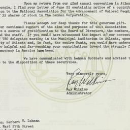 Letter: 1951 July 9