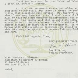 Letter: 1950 February 7
