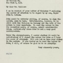 Letter: 1945 November 13