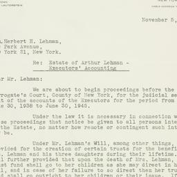 Letter: 1945 November 5