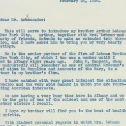 Letter: 1936 February 22