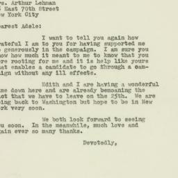 Letter: 1950 November 20