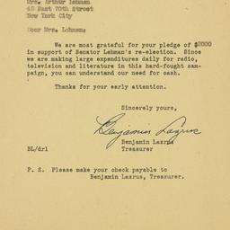 Letter: 1950 October 9