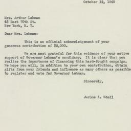 Letter: 1949 October 12