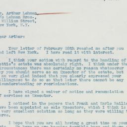 Letter: 1936 March 7