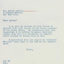 Letter: 1935 October 18