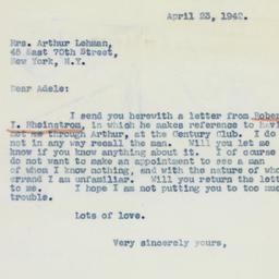 Letter: 1942 April 23