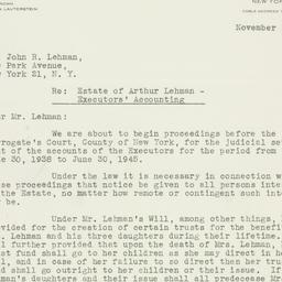 Letter: 1945 November 7