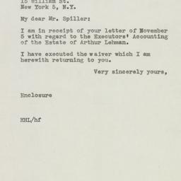 Letter: 1945 November 8