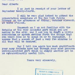 Letter: 1940 September 27