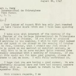 Letter: 1947 August 26