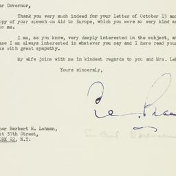 Letter: 1947 October 15