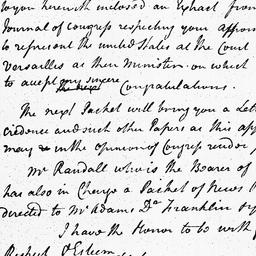[Document, 1785 March 15]