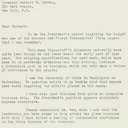 Letter: 1933 March 11