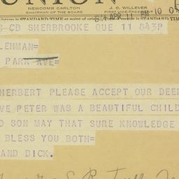 Telegram: 1944 April 11