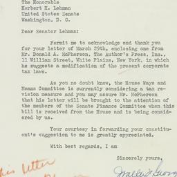 Letter: 1950 March 31