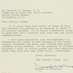 Letter: 1950 April 4
