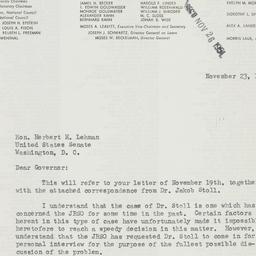 Letter: 1951 November 23