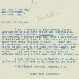 Letter: 1931 October 7