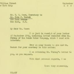 Letter: 1929 September 20