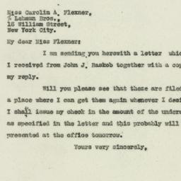 Letter: 1929 April 30