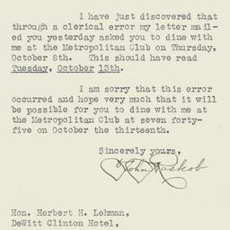 Letter: 1931 October 6