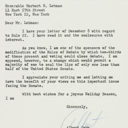 Letter: 1958 December 16