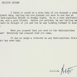 Telegram: 1958 April 29