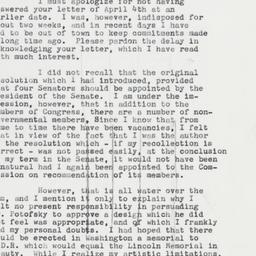 Letter: 1962 April 18