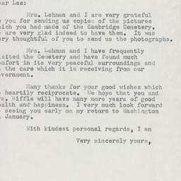 Letter: 1954 December 16