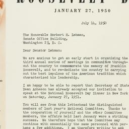 Letter: 1950 July 14