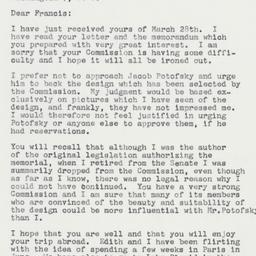 Letter: 1962 April 2
