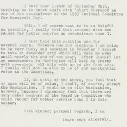 Letter: 1952 October 4