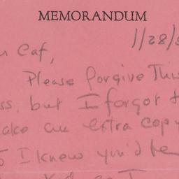 Memorandum: 1950 January 28