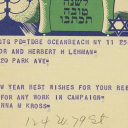Telegram: 1950 September 11