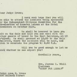 Letter: 1950 October 25
