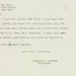 Letter: 1950 July 26