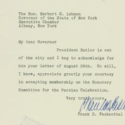 Letter: 1934 August 31