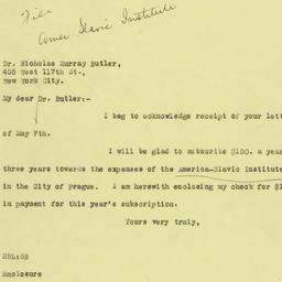 Letter: 1926 May 11