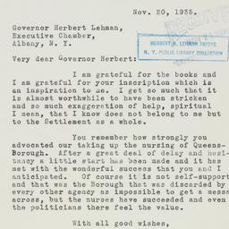 Letter: 1935 November 20