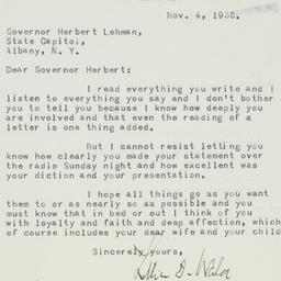 Letter: 1935 November 4