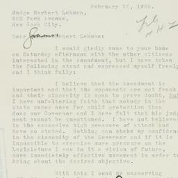Letter: 1935 February 22