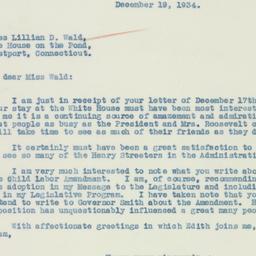 Letter: 1934 December 19