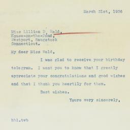 Letter: 1936 March 31